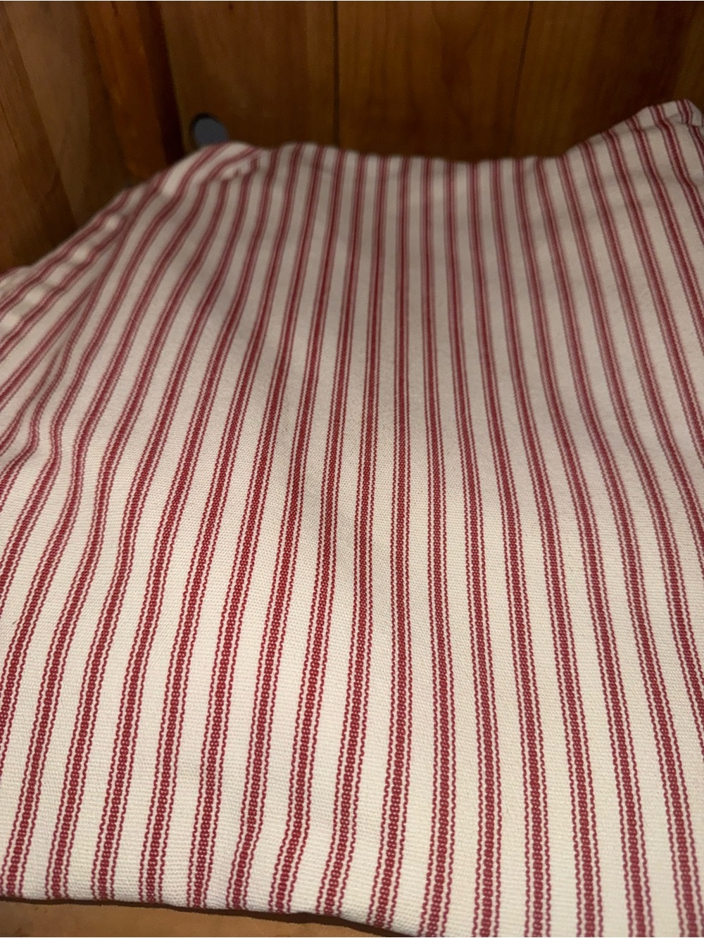 Pottery Barn Red and White Striped Linen Kitchen Towels